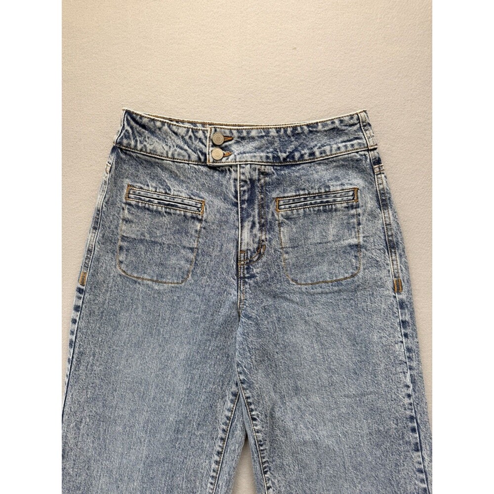 Habitual Women’s Wide Leg Jeans Size 26 High Rise Light Wash Blue Denim Pants - Picture 5 of 16